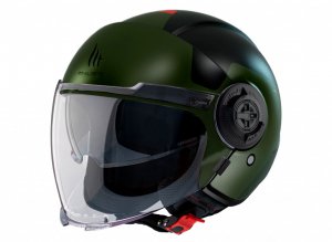 Jet čelada MT Helmets VIALE SV S BETA A6 MATT GREEN XXS