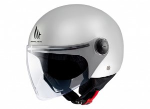 Jet čelada MT Helmets STREET S SOLID A0 GLOSS WHITE XXL