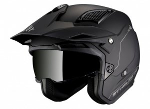 Trial helmet MT Helmets DISTRICT SV S SOLID A1 MATT BLACK XS