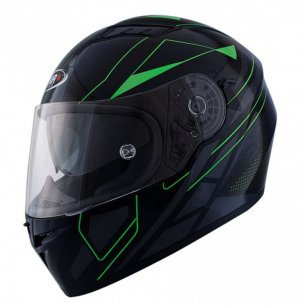 Helmet SHIRO SH-600 Elite matt black / green XL