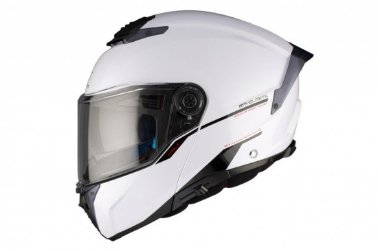 Helmet MT Helmets ATOM 2 SV SOLID A0 GLOSS WHITE L za KTM Enduro 690 (R)