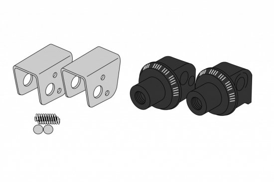 Adapterji za stopalke (Footpeg adapters) PUIG 6343N črna