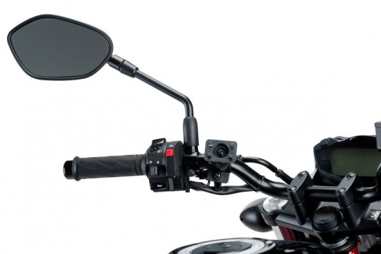 Backmirror handlebar support PUIG črna za APRILIA Shiver 900 (2017-2019)