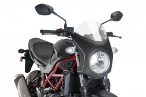 Windshield PUIG 3170W RETRO SEMI-FAIRING clear carbon look