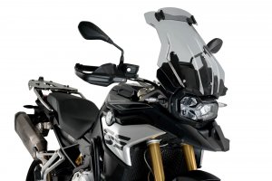 Windscreen PUIG TOURING PLUS WITH VISOR smoke