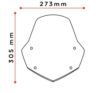 Windshield PUIG NEW. GEN SPORT smoke za APRILIA Shiver 900 (2017-2021)