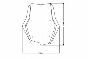 Windscreen PUIG 3769F TOURING dark smoke