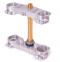 Triple clamp X-TRIG ROCS TECH Srebrna 27mm