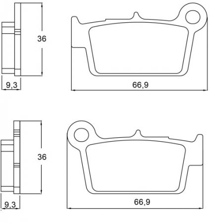 Zavorne obloge ACCOSSATO OR za BETA RR 480 (2015-2019)