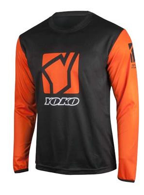 MX otroški dres YOKO SCRAMBLE black / orange XL