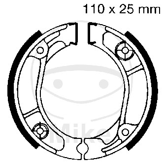 Brake shoe set EBC includings springs za HONDA CLR 125 Cityfly (1998-2002)