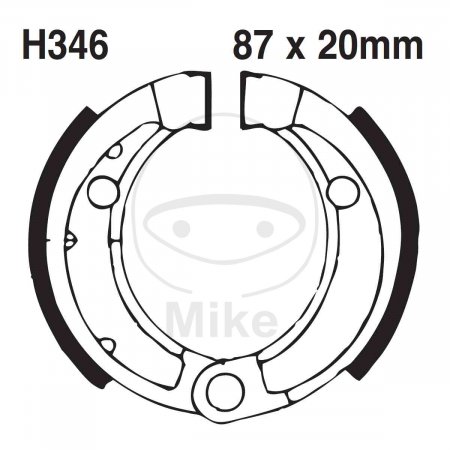 Brake shoe set EBC includings springs za ATV POLARIS Outlaw 50 (2008-2012)