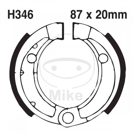 Brake shoe set EBC grooved includings springs za ATV ARCTIC CAT Y-12 Youth 90 (2002-2005)