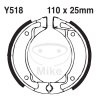 Brake shoe set EBC Y518G grooved includings springs