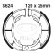 Brake shoe set EBC grooved includings springs