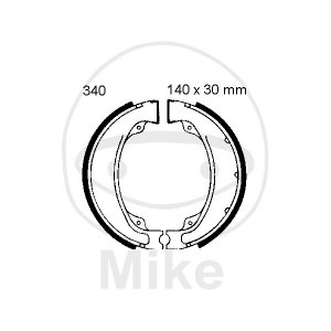 Brake shoe set EBC includings springs