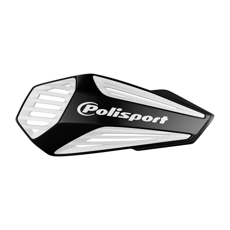 Handguard POLISPORT 8308400001 MX AIR with universal handlebar mounting kit Black / White