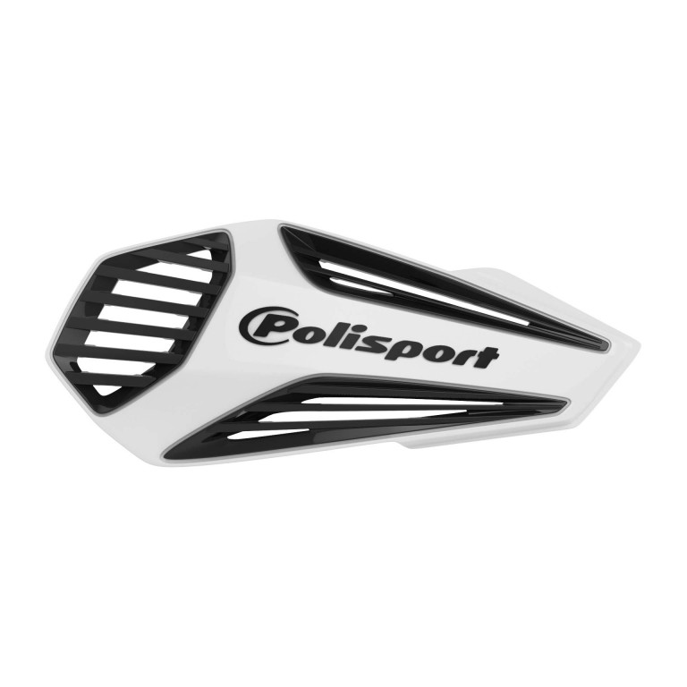 Handguard POLISPORT 8308400002 MX AIR with universal handlebar mounting kit White / Black