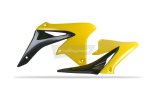 Radiator scoops POLISPORT 8413600003 (par) black/yellow RM01