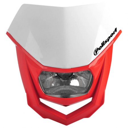 Headlight POLISPORT 8657400040 HALO Belo-rdeča