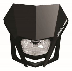 Headlight POLISPORT 8657600002 LMX črna