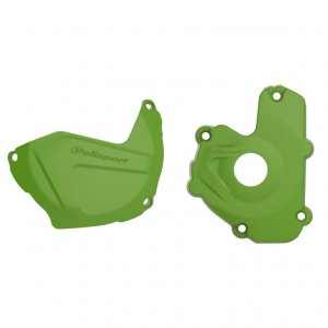 Clutch and ignition cover protector kit POLISPORT Zelena