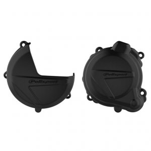 Clutch and ignition cover protector kit POLISPORT Črn