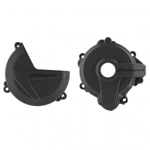 Clutch and ignition cover protector kit POLISPORT Črn