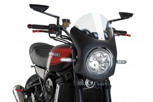 Windshield PUIG 9595W SEMI-FAIRING matt black prozorna