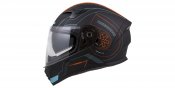 Integralna čelada CASSIDA INTEGRAL 3.0 TURBOHEAD black matt/ orange/ blue (gulf style) XS