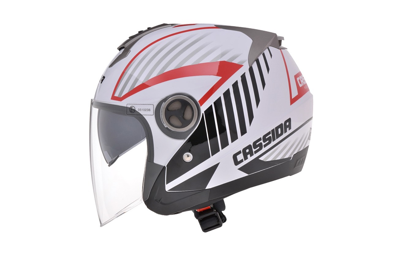 Jet helmet CASSIDA MAGNUM black/ white/ red L