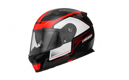 Full face helmet CASSIDA APEX FUSION black/ white/ red fluo 2XL za DUCATI 748 S