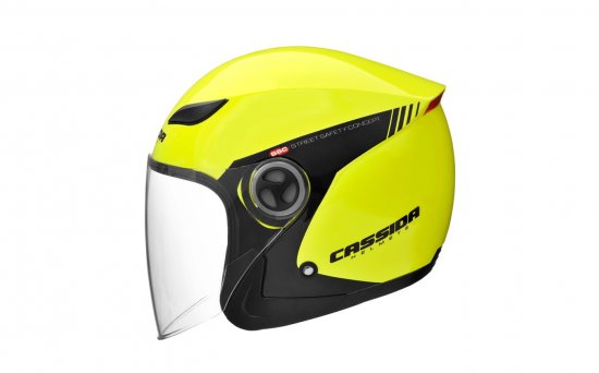 Jet čelada CASSIDA REFLEX SAFETY yellow fluo/ black XS