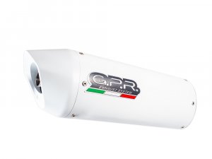 Slip-on exhaust GPR ALBUS White glossy including removable db killer, link pipe and catalyst