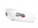 Dual bolt-on silencer GPR KTM.48.ALB ALBUS White glossy including removable db killers