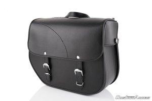 Leather saddlebag CUSTOMACCES SANT LOUIS črna right