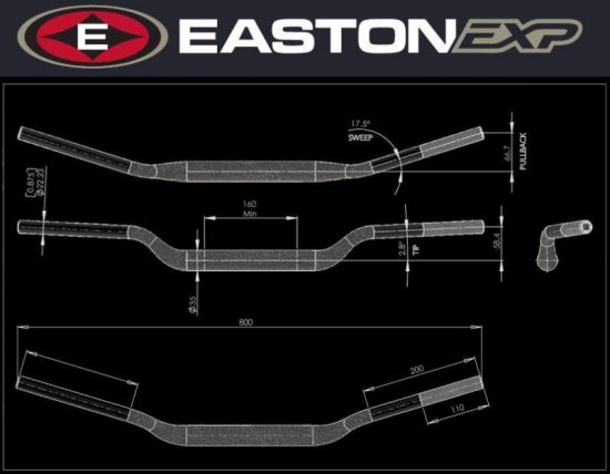 Krmilo - balanca EASTON EXP EXP za KTM SX-F 505 (2007-2009)