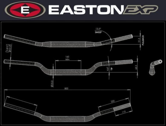 Krmilo - balanca EASTON EXP EXP za KTM SX-F 505 (2007-2009)