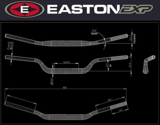 Krmilo - balanca EASTON EXP EXP za KTM SX-F 505 (2007-2009)