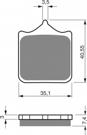 Zavorne obloge GOLDFREN S3 (1 set = 4 pcs)