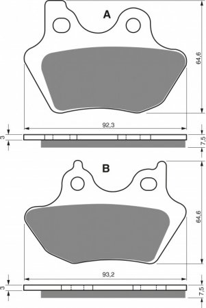 Zavorne obloge GOLDFREN S33 STREET FRONT za HARLEY DAVIDSON FXDC Dyna Super Glide Custom 1584 (2007-2007)