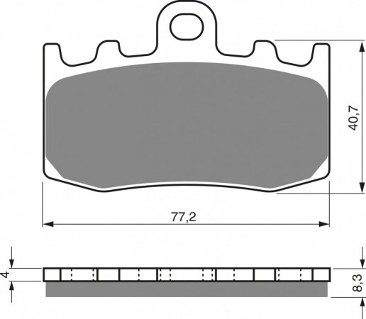 Zavorne obloge GOLDFREN S33 STREET FRONT za BMW K 1200 GT (2003-2006)