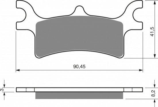 Zavorne obloge GOLDFREN S33 STREET REAR za ATV POLARIS Sportsman 800 (2005-2011)