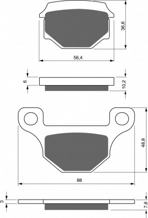 Zavorne obloge GOLDFREN S3 za DERBI GPR 125 Racing