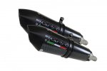 Dual slip-on exhaust GPR CAT.69.GPAN.PO GPE ANN. Carbon look including removable db killers, link pipes and catalysts