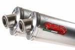 Dual slip-on exhaust GPR CAT.69.IT INOX ROUND Brushed Stainless steel including removable db killers, link pipes and catalysts