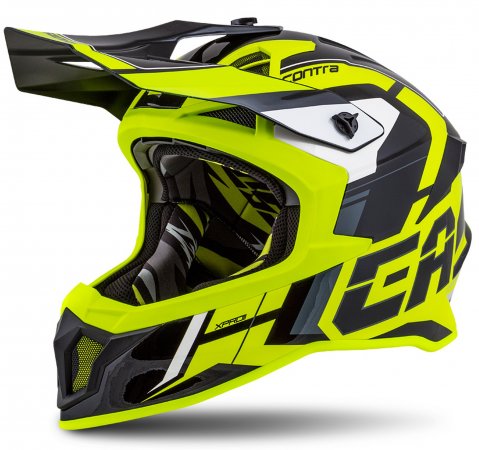 Motocross Helmet CASSIDA Cross Pro II Contra fluo yellow/ black/ grey/ white XS za DUCATI 748 S