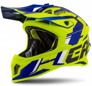 Motocross Helmet CASSIDA Cross Pro II Contra fluo yellow/ blue/ black/ white L