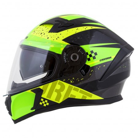 Full face helmet CASSIDA INTEGRAL 3.0 DRFT pearl yellow/ green 2XL