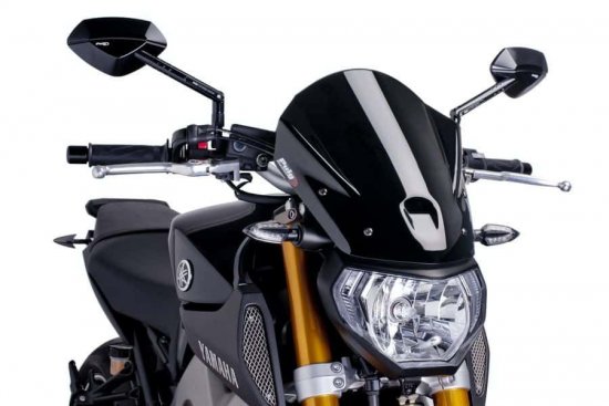 Windshield PUIG NEW. GEN TOURING črna za APRILIA Shiver 900